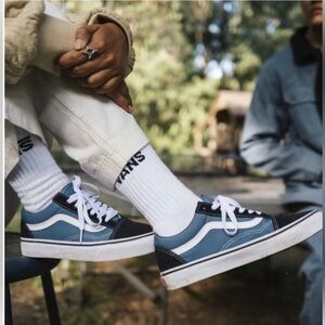 Vans Old Skool Navy Blue White Skate Men’s 10 Lace Up School Shoes Worn Once
